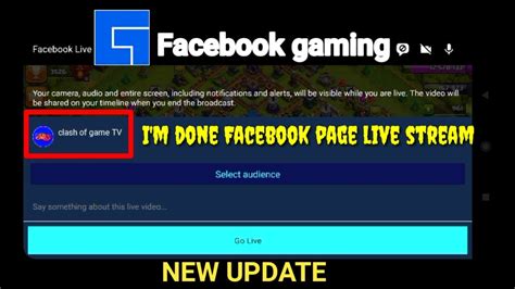 How to stream on Facebook Gaming: create a gaming .